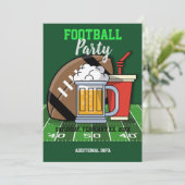 Football Partij Groen Kaart (Staand voorkant)