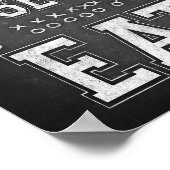 Football PARTIJ KLAAR EAT Sign Chalk Print (Hoek)