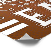 Football PARTIJ KLAAR VASTGESTELDE EAT-gebarentafd Poster (Hoek)