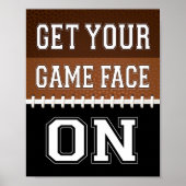 Football PARTIJ KRIJGT UW GAME GEZICHT OP Teken af Poster (Voorkant)