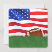 Football Partij met Amerikaanse vlag Kaart (Voorkant)