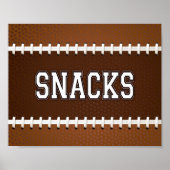 Football Partij SNACKS Sign Print (Voorkant)