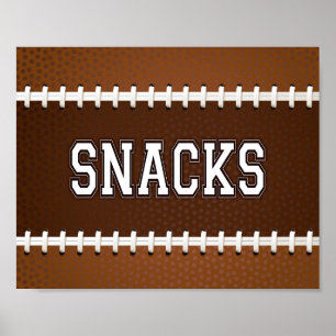 Football Partij SNACKS Sign Print