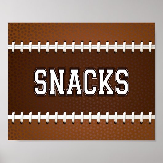Football Partij SNACKS Sign Print (Voorkant)