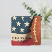 Football Partij uitnodigen Kaart (Staand voorkant)