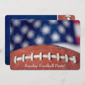 Football Partij uitnodigen Kaart (Voorkant / Achterkant)