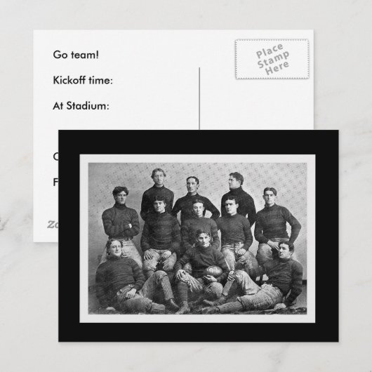 Football Partij Uitnodiging Briefkaart (Voorkant / Achterkant)