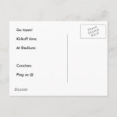 Football Partij Uitnodiging Briefkaart (Achterkant)