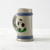 Football partij, Voetbal met naam en nummer Bierpul (Voorkant links)