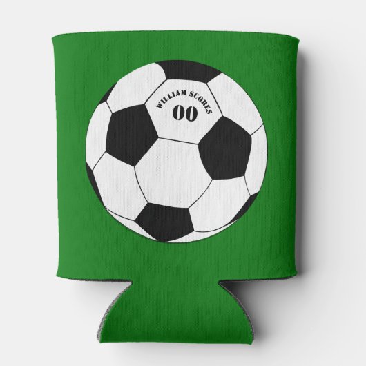 Football partij, Voetbal met naam en nummer Blikjeskoeler (Achterkant)