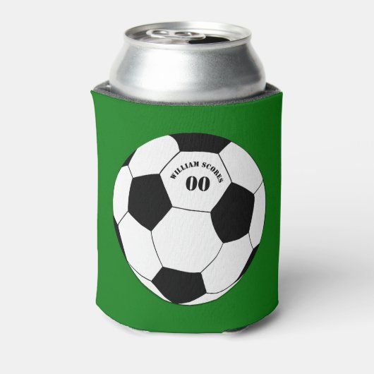 Football partij, Voetbal met naam en nummer Blikjeskoeler (Blikje Achterkant)