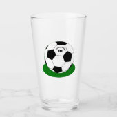 Football partij, Voetbal met naam en nummer Glas (Voorkant)