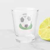 Football partij, Voetbal met naam en nummer Shot Glas (Achterkant)