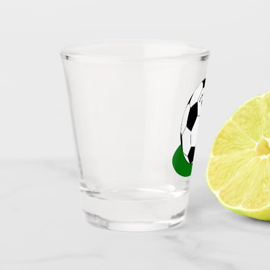 Football partij, Voetbal met naam en nummer Shot Glas (Links)