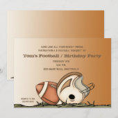 Football - partijenuitnodiging kaart (Voorkant / Achterkant)