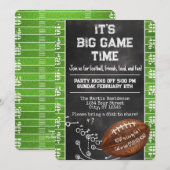 Football Party Big Game Bowl Game Kaart (Voorkant / Achterkant)