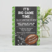 Football Party Big Game Bowl Game Kaart (Staand voorkant)