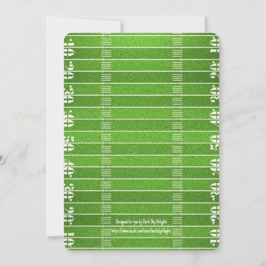 Football Party Big Game Bowl Game Kaart (Achterkant)