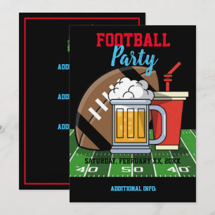 Football Party Black Kaart