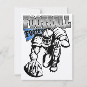 Football Party Blauw en Wit (Zwart) van SRF Kaart (Voorkant)