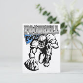 Football Party Blauw en Wit (Zwart) van SRF Kaart (Staand voorkant)