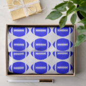 Football Party Blue Footballs Gift Wrapping Tissuepapier (Geschenk)