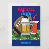 Football Party Blue Kaart (Voorkant)