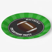 Football Party Cake Dinner Borden Gepersonaliseerd Papieren Bordje (Gekanteld)