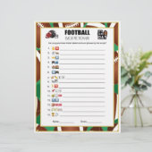 Football Party Game Emoji Pictionary Briefhoofd (Staand voorkant)