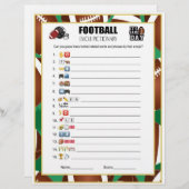 Football Party Game Emoji Pictionary Briefhoofd (Voorkant / Achterkant)