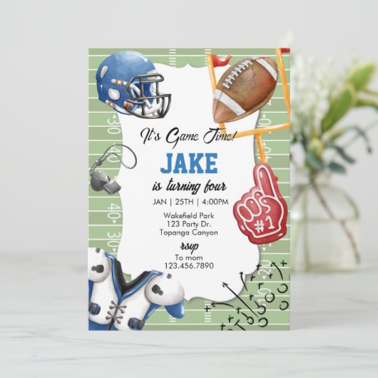 Football Party, Game Time, Touchdown Kaart (Staand voorkant)