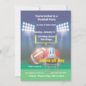 Football Party Gridiron Uprights en Field Kaart (Achterkant)