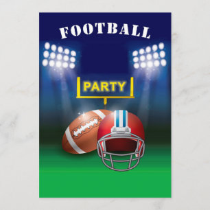 Football Party Gridiron Uprights en Field Kaart
