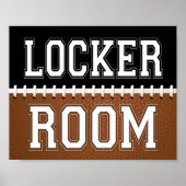 Football Party LOCKER ROOM Sign Print (Voorkant)