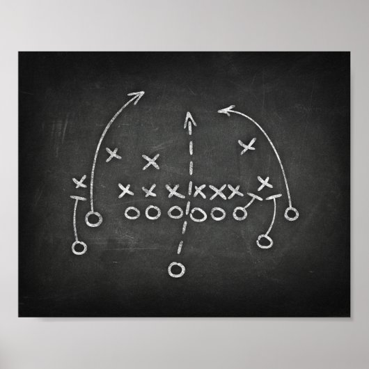 Football Party PLAYBOOK IV Sign Chalk Print (Voorkant)