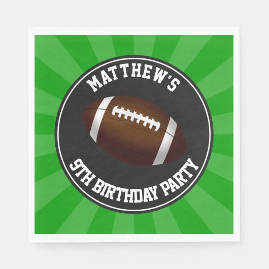 Football Party Sport Verjaardag Servet (Voorkant)