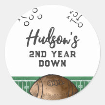 Football Party Sticker | Football Circle Sticker