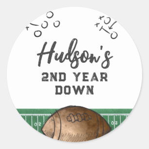 Football Party Sticker Football Circle Sticker
