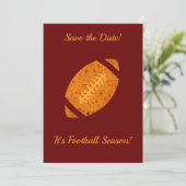 Football Party Tailgate Supplies Maroon Gold Save The Date (Staand voorkant)
