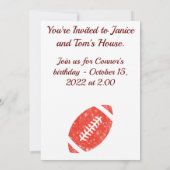 Football Party Tailgate Supplies Maroon Gold Save The Date (Achterkant)