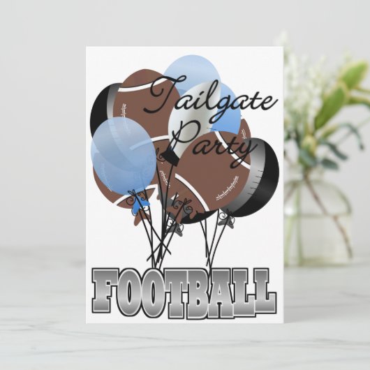 Football Party Tailgate Uitnodiging door SRF (Staand voorkant)