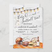 Football Party thuis of Tailgate Baby Q Shower Kaart (Voorkant)