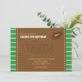 FOOTBALL PARTY Verjaardag Kinder Typografie Uitnod Kaart (Staand voorkant)