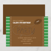 FOOTBALL PARTY Verjaardag Kinder Typografie Uitnod Kaart (Voorkant / Achterkant)
