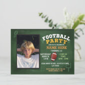 Football Party Verjaardag Rugby Foto Jongens Sport Kaart (Staand voorkant)