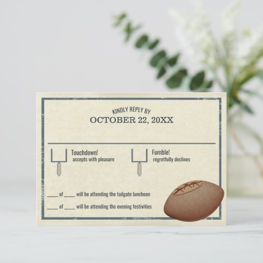  Football Pass Bar Mitswa Reply Kaart (Staand voorkant)