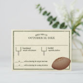  Football Pass Bar Mitswa Reply Kaart (Staand voorkant)