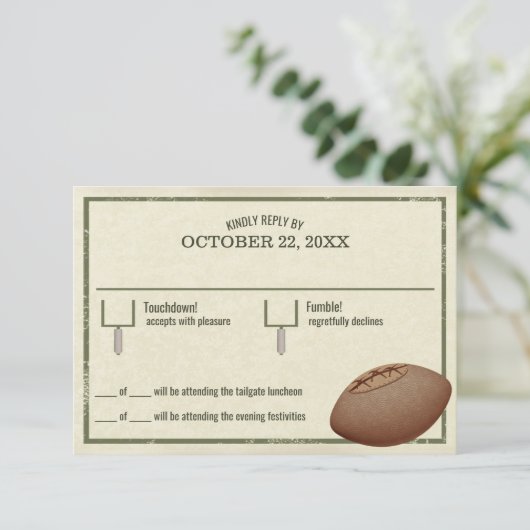  Football Pass Bar Mitswa Reply Kaart (Staand voorkant)