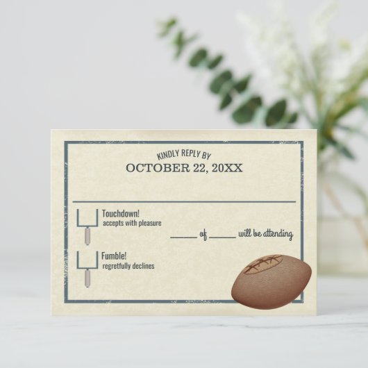  Football Pass Bar Mitswa Reply Kaart (Staand voorkant)