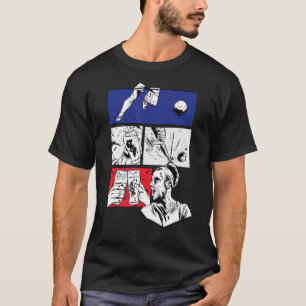 Football Passion Franse Vlag Europees Kampioenscha T-shirt
